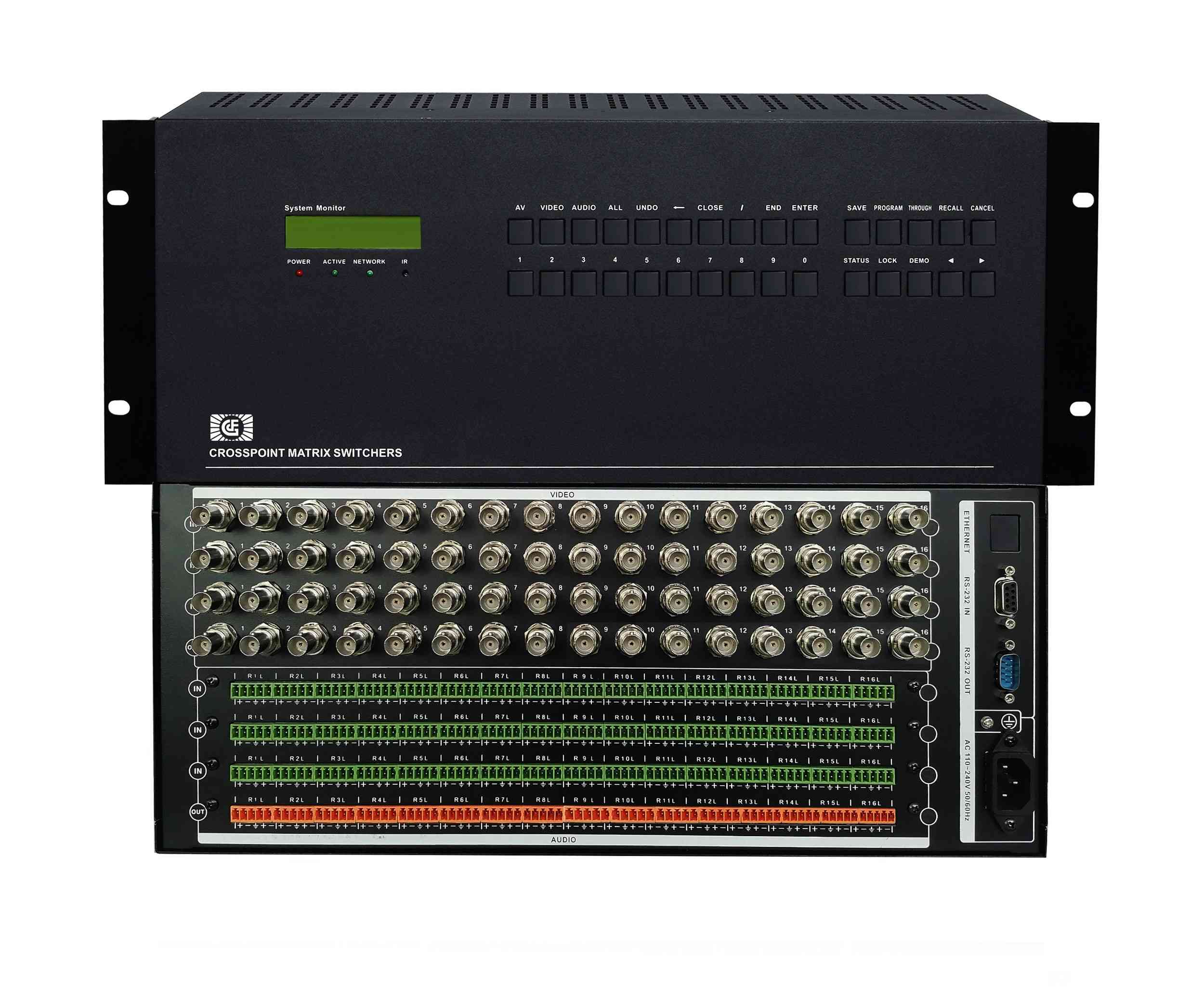 AV48進16出音視頻矩陣切換器