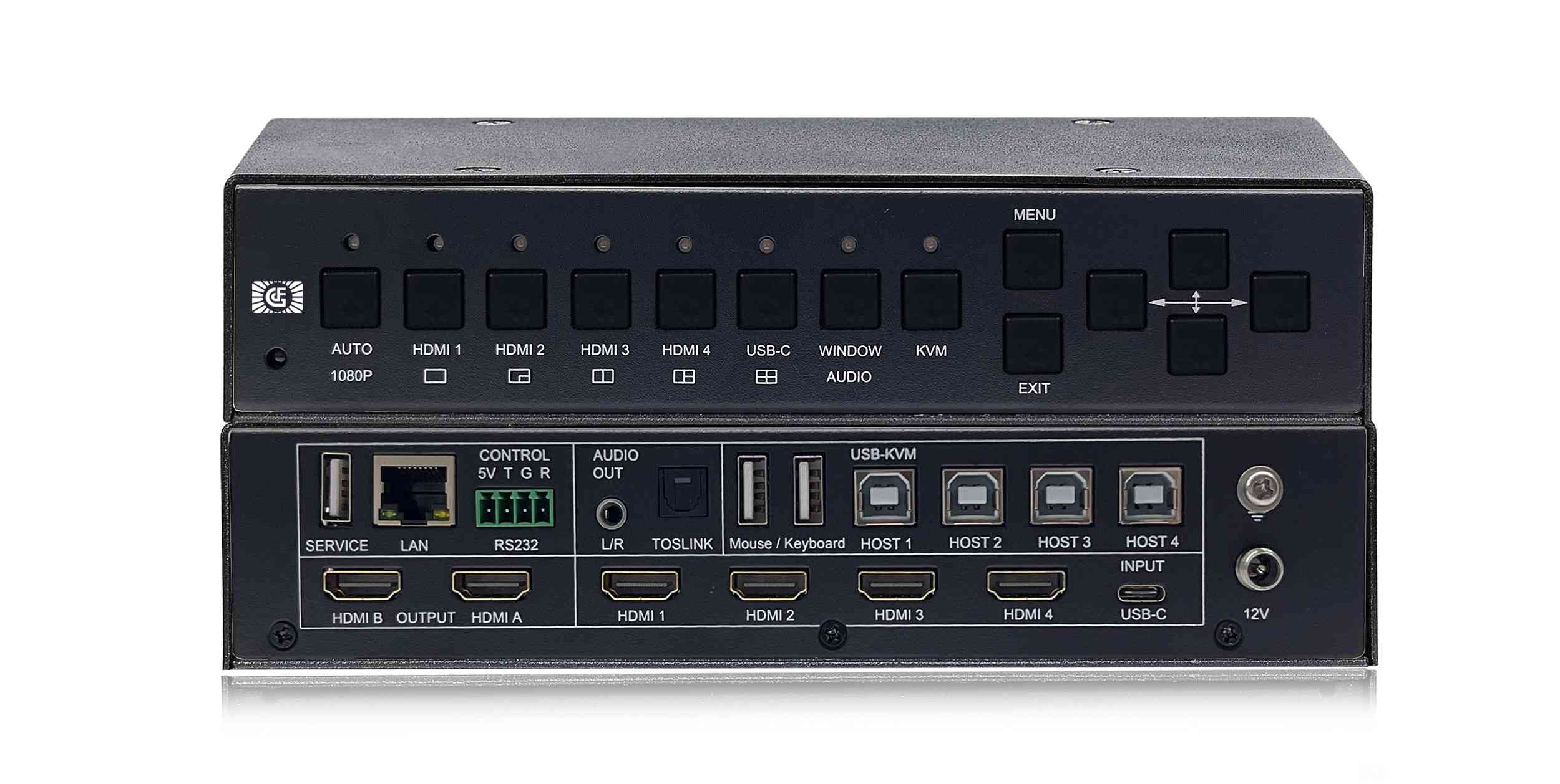 HDMI切換器4進(jìn)2出帶網(wǎng)絡(luò)控制4K60HZ HDMI2.0