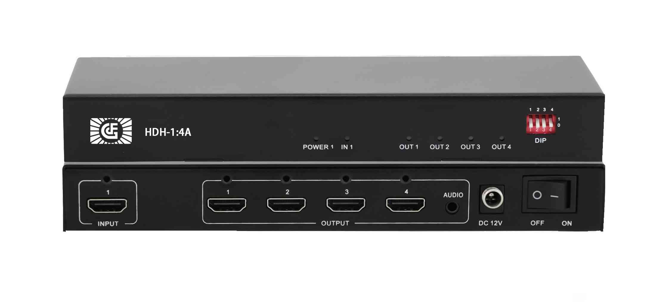 格芬GEFFEN 4K60HZ帶音頻分離HDMI1進4出分配器